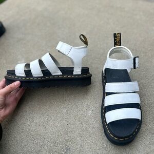 Dr. Martens White Sandals